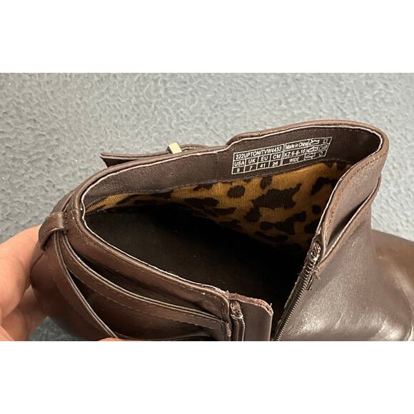 Vionic Upton Brown Leather Western 2.5" Block Heel Comfort Ankle Boot Women 9 - Picture 11 of 13